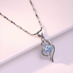 [SG seller]925 Sterling Silver Necklace with pendant Womens Heart Has You Clavicle Chain Simple Pendant Small Design Sense of Tanabata Valentines Day Gift