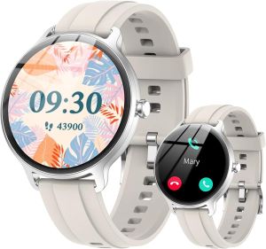 Smart Watch for Men Women(Answer/Make Calls) Smartwatch Built-in AI Voice 1.27" HD Fitness Tracker with/Sleep/Step/SpO2 Monitor 100+ Sports Modes IP68 Waterproof Watch for Android iOS