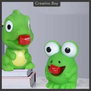 [Creative] Children Creative Decompression Fidget Toys Pinch Frog Dinosaur Sticking Tongue Out Relieve Stress Toy Christmas Gifts For Kids