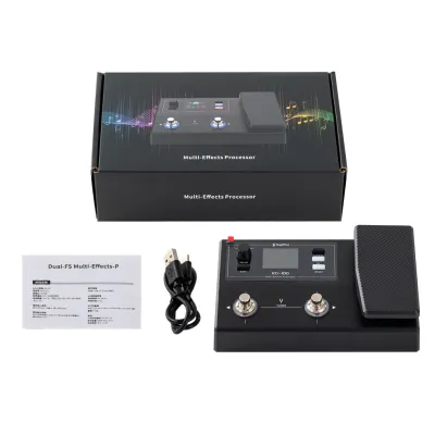 Salfini KG-100 Guitar/Bass Multi-Effects Pedal 100 Presets/74 Fx with 5 Dsp Modulesbluetooth Sync Drum Machine for Guitar/bass Live Performances