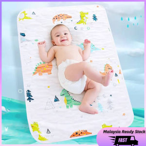 Ready Stock Malaysia Baby Washable Changing Mat Pure Cotton Waterproof (Two Size)