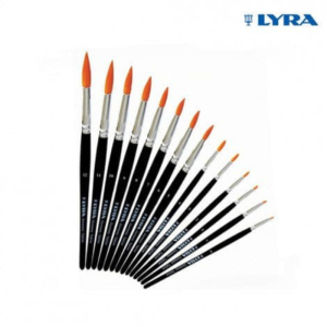 Kuas Lyra Round Satuan Lengkap No. 00/1/2/3/4/5/6/7/8/9/10/12