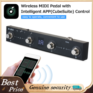 M-VAVE Chocolate BT Wireless MIDI Controller Rechargeable 4 Buttons Portable MIDI Foot Controller Pedal APP Control