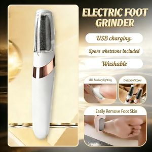 Electric Pedicure File Rechargeable Foot Exfoliator Foot Scrubber Pedicure Tool for Dead Skin Callus