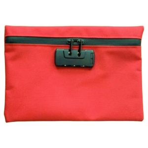 MUKANG Combination Lock Money Bag with Lock Canvas Zip Closure Portable Locking Pouch Durable Waterproof Security Document Bag Travel