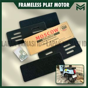 DUDUKAN PLAT NOMOR / FRAMELESS PLAT MOTOR ( CLEAN LOOK ) SET SEPASANG DEPAN BELAKANG universal SEMUA MOTOR BEAT FI ESP DELUXE XRIDE MIO SOUL GT JUPITER FAZZIO FILANO AEROX NMAX ADV PCX RXK SUPRA CBR  AKSESORIS PLAT NOMOR FRAMELESS DUDUKAN PLAT NOMOR