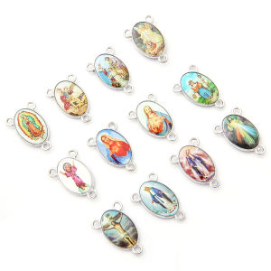 นำเสนอความสำคัญของชื่อส่วนตัว 20ชิ้นโลหะผสมสไตล์ผสมจี้เซรามิกพระแม่มารีย์เสน่ห์คริสต์มาสสำหรับเครื่องประดับสร้อยคอทำ DIY อ