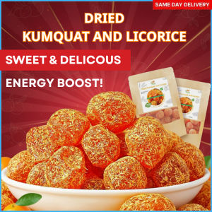 Dried Kumquat with Licorice – Candied Fruit Xi Throat Soothing Cough Relief Healthy Snack for Tea