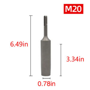 M20 Hardened Steel Ground Rod Driver🏗️ SDS‑Plus Shank Earth Stake Driving Tool Bit Wear‑Resistant Power Tool Accessory Perfect for Electric Fence Post Ground Rod Installation Building Construction & Electrical Project Site Use
