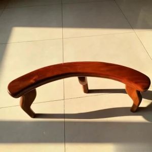 FFBH Solid Wood Backrest Retro Portable Three Legged Armchair Family Decoration Armrest Movable Living Room Armchairs Household P7Q2M