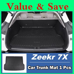 Zeekr 7X TPE Car Floor Mat 3 Pcs Rear Trunk Mat 1 Pc Anti-Slip Car Interior Supplies Accessories 7x