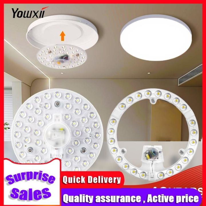 Yowxii Replaced LED Light Bulb Ceiling Panel Light Round Tri Color