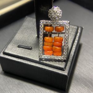 Natural Emerald Abacus Pendant S925 Silver Plated Three-dimensional New Inlay A Genuine High-level Retro Double-sided Original天然翡翠算盘吊坠S925镀银立体新款镶嵌a货正品高级复古双面原创