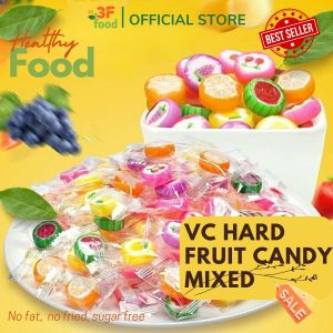 1000g VC Fruit Candy Crystal Candies Mixed Fruit Flavored Sweet Hard Candies Sliced Candys