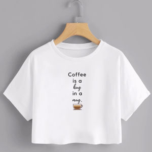 ( ALL ABOUT COFFEE DESIGNS ) QUALITY TRENDY SEMI CROP TOP LOOSE FIT ONE SIZE FITS ALL LOOSE FIT COTTON MATERIAL