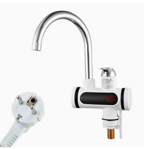 Instantaneous hot water heating and cooling dual-function electric water heater for bathroom use suitable for bathing washing and grooming. Smart digital display electric water heater faucet.