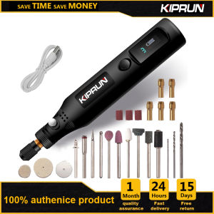 KIPRUN Mini Cordless Rotary Tool with Work Screen Electric Rotary Tool 3 Speed 3.6V Drill Grinder Set Wireless Engraving Pen For Jewelry Glass Wood Cutting Grinding Polishing