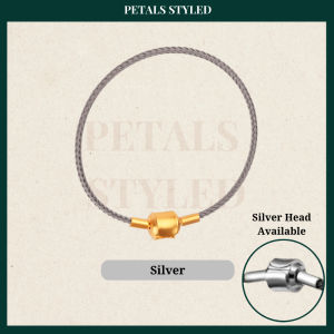 【PETALS_STYLED】 Steel Wire Stainless Steel Charm Rope Bracelet Zhou Sheng 3MM Gold Silver Buckle Mother Daughter Couple Gifts