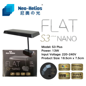 Neo Helios Flat Nano S3 Full Spectrum LED Planted Tank Aquarium Light WRGB Nano Aquascape 8w 13w LED Penuh spektrum penuh Lampu cahaya tanaman air Akuaskap RGB 水草增色植物灯