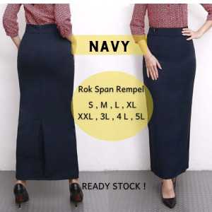 Rok Kerja Wanita Panjang/Rok Formal Rempel Span Kantor By Permata sari