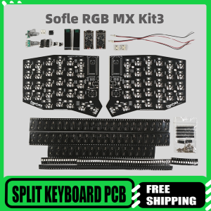 Sofle RGB choc low axis MX axis split keyboard circuit board material packaging custom PCB Kit keyboard Pc accessories