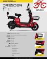 SEPEDA LISTRIK EBIKE UNITED DRESDEN 600W 48V 12AH E BIKE - RED SILVER. 