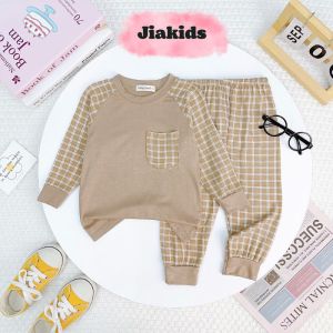 Bộ Dài Tay Chất Vải Thun Lạnh Hiệu Minky Mom Cho Bé Trai Bé Gái 0-8 Tuôi Tương 8-27 Kg Mặc Mùa Thu máy Lạnh TD-IN108