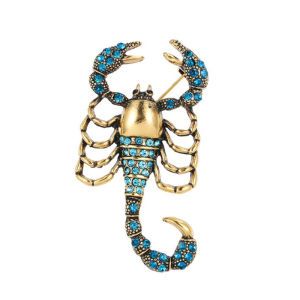 [fenggongshuode] 1pc Scorpion Brooches with Rhinestone Alloy Brooch Pin Vintage