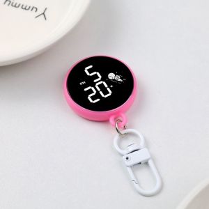 CHUN053634 Waterproof Keychain Digital Watch Luminous Digital Display Astronaut Style LED Electronic Watch Creative Cartoon Pendant Clock For Student