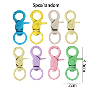 10PCS Zinc Alloy Colorful Snap Lobster Clasp Hooks Connector For Bag Belt Dog Chains Keychains Key Chain DIY Jewelry Making