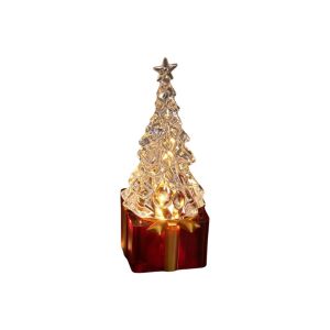 SOULLOV Flameless Christmas Tree Night Light Warm Light Creative Light Up Xmas Tree Ornaments Festive Figurine Smokeless LED Atmosphere Lamp Christmas Decor