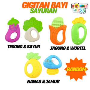 Mainan Bayi Teether Gigitan 0 6 Bulan Bahan Silicon BPA Free Aman Water Boiled Bisa di Sterilkan 1pc