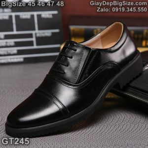 Giày da công sở giày tây cỡ lớn 45 46 47 48 cho nam cao to chân ú bè. Big size leather shoes for wide feet