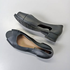 Azgalery SPT-61 Sandal Sepatu Slip on Heels Wanita Model Silang Flat Shoes Fashion Style Korea COD