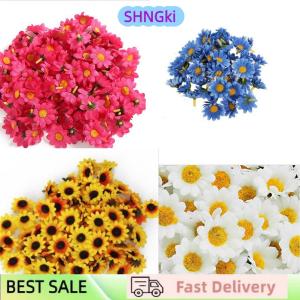 SHNGki 100Pcs Artificial Gerbera Daisy Silk Flowers Heads For DIY Wedding Party