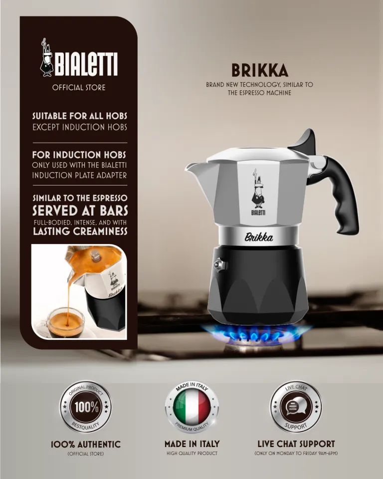 Bialetti Brikka Coffee Pot Espresso Coffee Moka Pot Stovetop