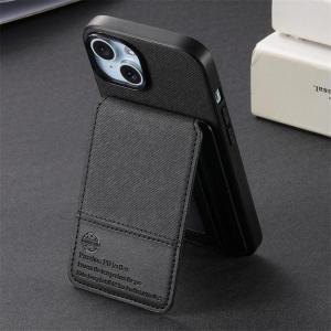 RFID Case for IPhone 16E 16 15 14 Pro Plus Max Linen Finish Casing Wallet Leather Cloth Card Holder Cover