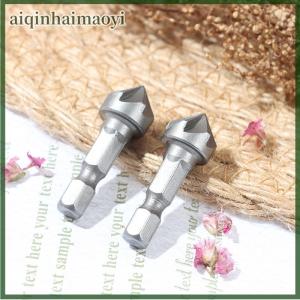 aiqinhaimaoyi 6 Flute Countersink Drill Bit Chamfer Cutting Woodworking Tool hexagon handle