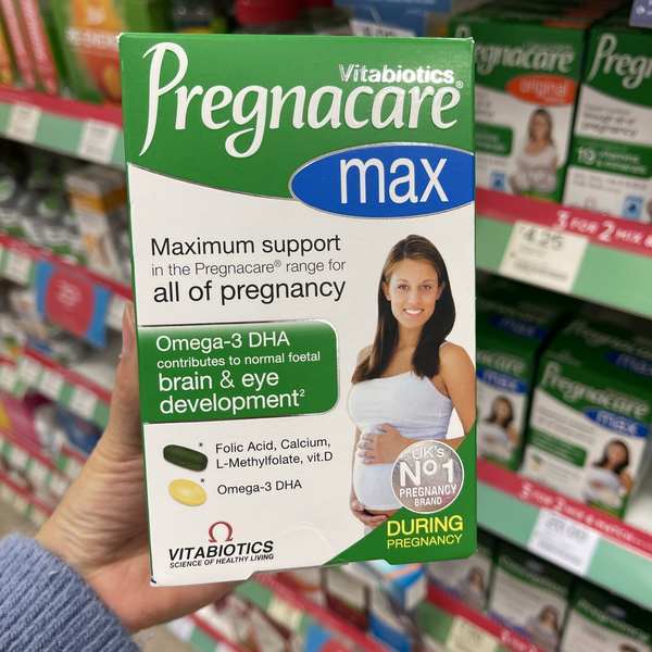 British Pregnant Women Pregnacare Max Vitamin Folic Acid DHA Fish Oil