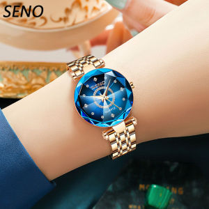 นาฬิกาแฟชั่นสตรี Luckystar128 นาฬิกาข้อมือสำหรับสุภาพสตรีนาฬิกาควอตซ์นาฬิกากันน้ำแบบมัลติสายสเตนเลสนาฬิกาดีไซน์หรูหรานาฬิกาข้อมือสีฟ้าหน้าปัดเพชรแข็งแรงทนทานสูงนาฬิกาสำหรับผู้หญิงสำหรับเป็นของขวัญ คุณยินดี!