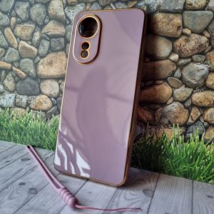 Promo Case NEW Oppo A58 4G Plating Softcase Square Frame Free Tali Strap