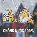 Combo 100 sticker decal chống nước chất lượng cao hình dán mảnh Hổ mập địt ú xuống núi Nhâm Dần con cọp. 