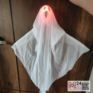 (1 ตัว) 60x57 c.m. มีไฟ LED โคมแขวนผีน้อย หุ่นแขวนผีน้อย หุ่นแขวน โคมฮาโลวีน โคมไฟ หุ่นผี โมบาย แต่งบ้าน ฮาโลวีน prop halloween m24