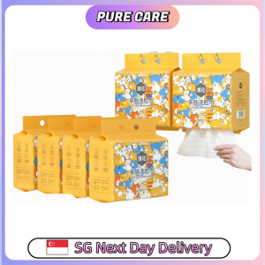 【Pure Care】 ManHua Hanging Facial Towel 100PCS / 75G High Density Thick Face Cloth / Soft Skin-Friendly Wipes