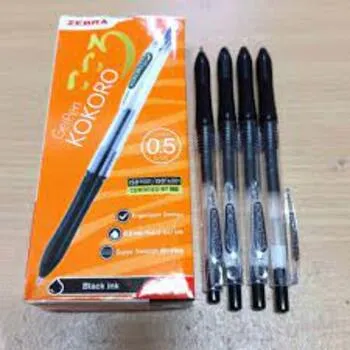 GROSIR MURAH PULPEN GEL / BOLPEN GEL KOKORO ZEBRA 0.5 BLACK / PACK