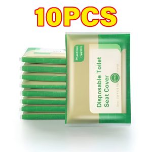 10PCS/20CPS Flushable Travel Disposable Toilet Seat Covers for Adults Kids Training Travel Protector Sanitary Protective Tool
