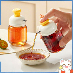 Spice Oil Control Bottle Leak-Proof Oil Dispenser Press Type Seasoning Jar Silicone Button Glass Oil Bottle for Kitchen Vinegar