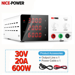 【Philippines spot】Nice Power Adjustable 30V 20A Switching DC Power Supply 4 Digits LCD Plating Power Supply 30v 30a For Battery Chargign Computer Mobile Phone Repair