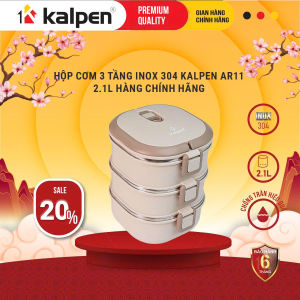 Hộp cơm 3 tầng Inox 304 Kalpen AR11 2.1L hàng chính hãng