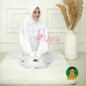 MUKENA TERUSAN LAJURAN PUTIH HANTARAN SESERAHAN BORDIR KEKINIAN TERBARU